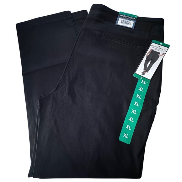 Hilary Radley XL Mid Rise Black Slim Leg Pants 29" Inseam Built-In Tummy Control - Picture 4 of 10